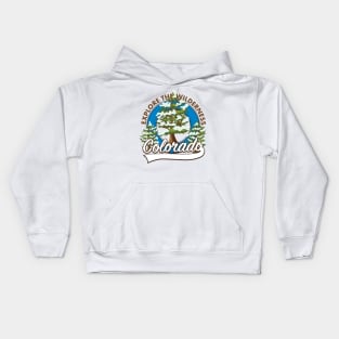 Explore the Wilderness, Colorado Kids Hoodie